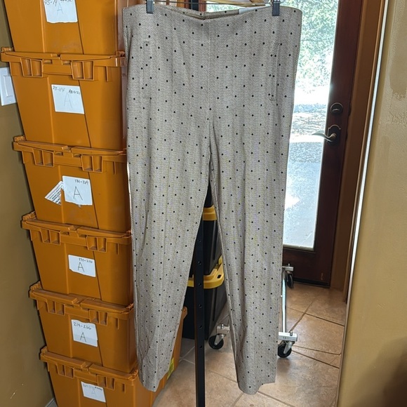 NWT Chico’s So Slimming Juliet Straight Leg Brown Herringbone Pant Size 14 (2.5) - Picture 4 of 9